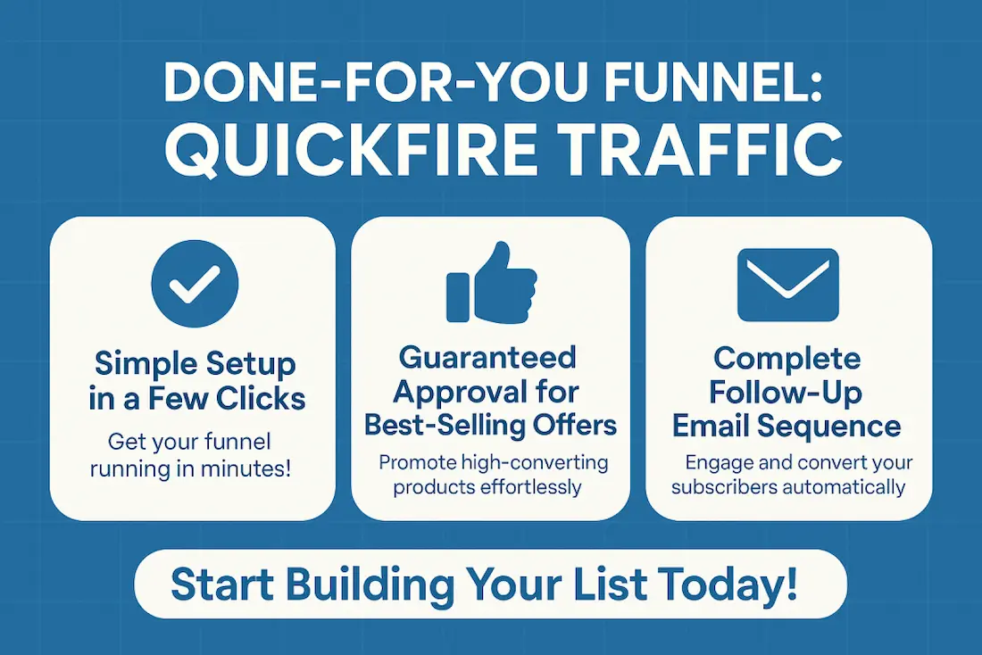 "No Hurdles D4U Funnel - Quick Fire Traffic Review showcasing instant traffic system and features"