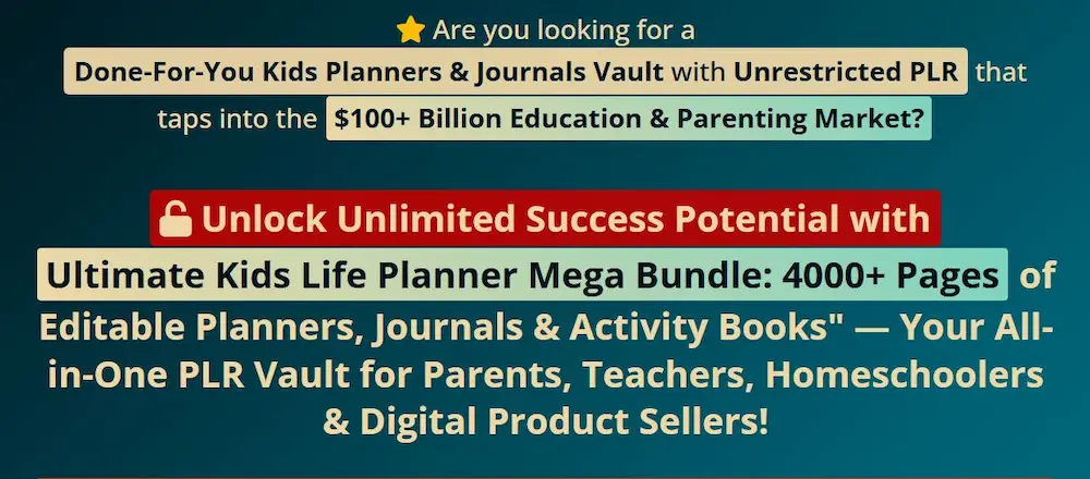 Ultimate Kids Life Planner Mega Bundle Review 2025 - Home Image