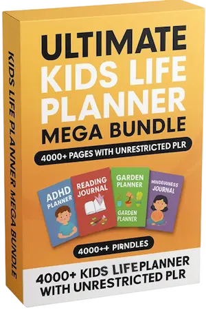 Ultimate Kids Life Planner Mega Bundle Review – 4000+ editable kids planners and journals with full PLR rights